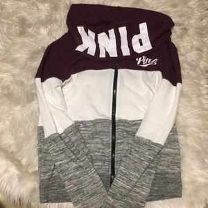 Pink zip up hoodie
